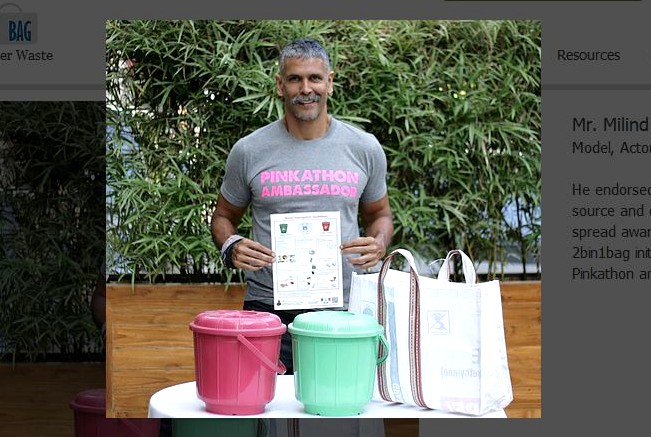 Actor, model and marathoner, Milind Soman is all for segregation at source. He offered support to spread awareness on the concept through SBI Pinkathon and social media. 
